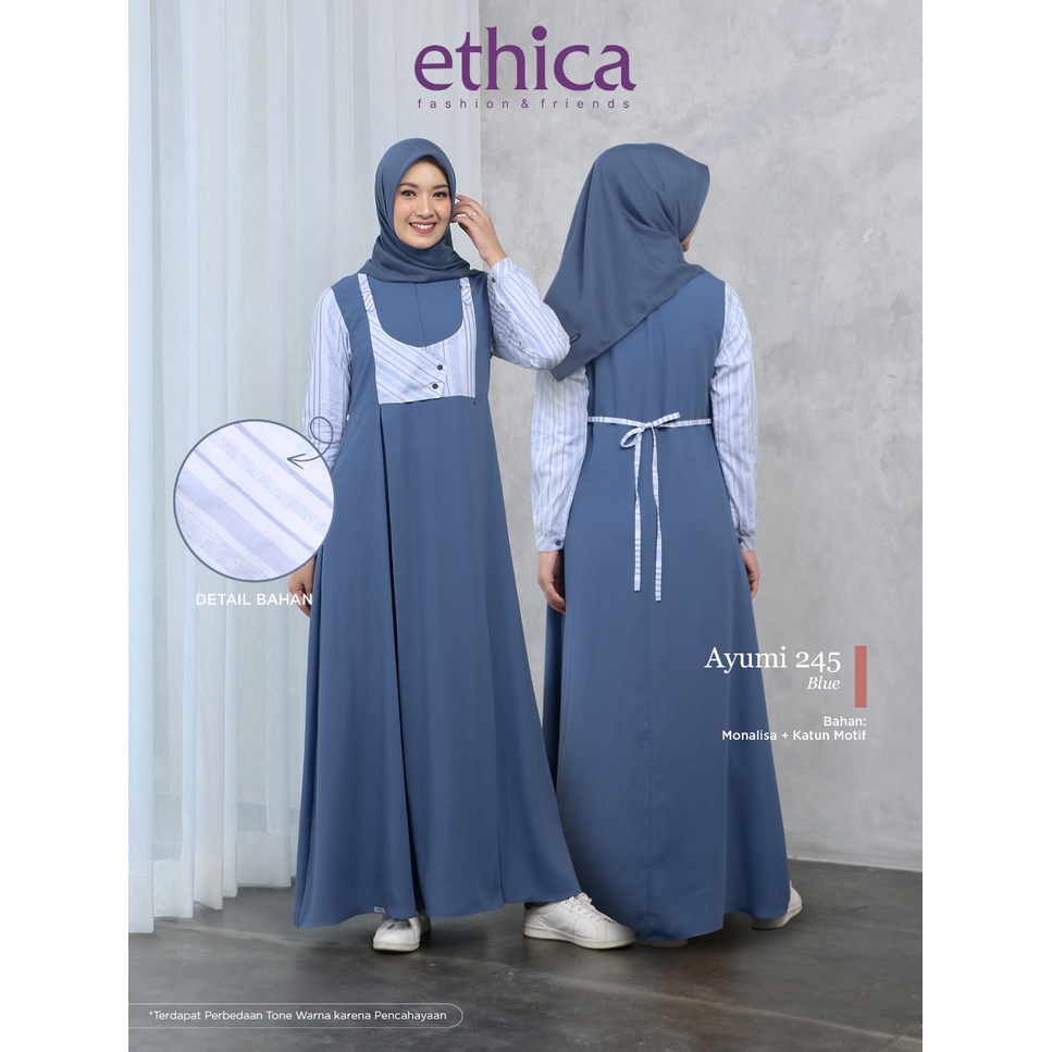 GAMIS TERBARU 2021 ETHICA AYUMI 245 BLUE