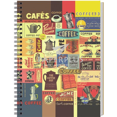 

Spiral Notebook A5 Vintage Cafe - HC