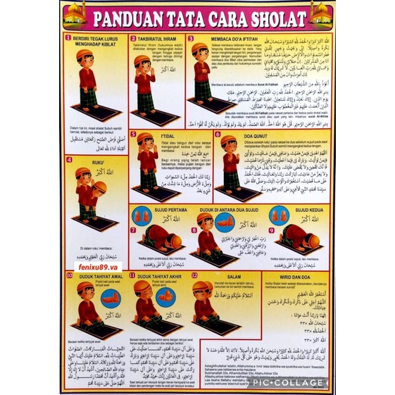Poster Panduan Tata Cara Sholat Laki laki