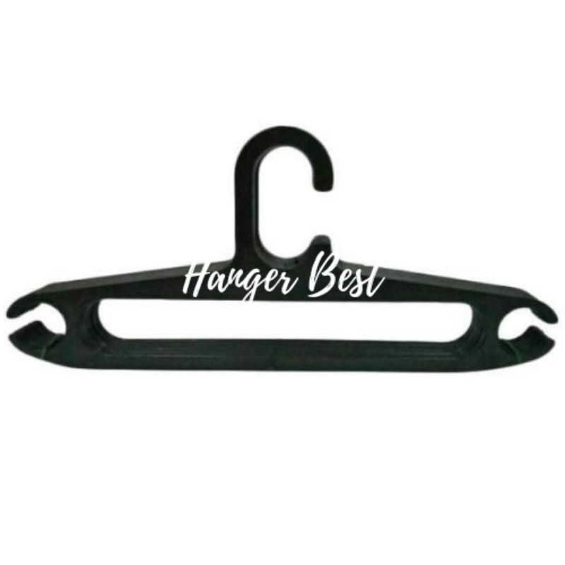 Hanger Plastik 17 Inch Hitam display | Gantungan baju plastik elastis / GANTUNGAN BAJU DISPLAY LAUNDRY JEMURAN ANTI PATAH KUAT MURAH / Hanger Polos 17 Inch / Display Hanger(LSN)