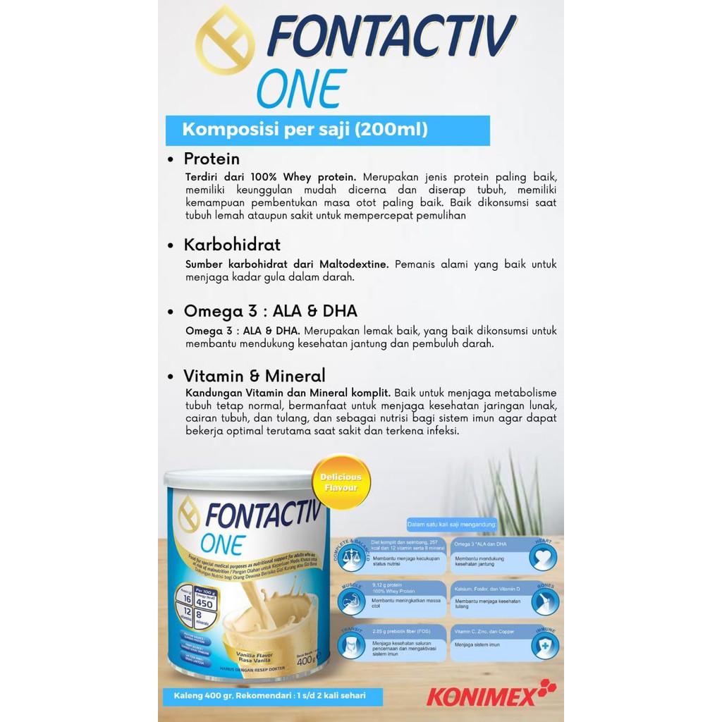 fontactiv fontactive one susu  fonactive | kaleng 400gr