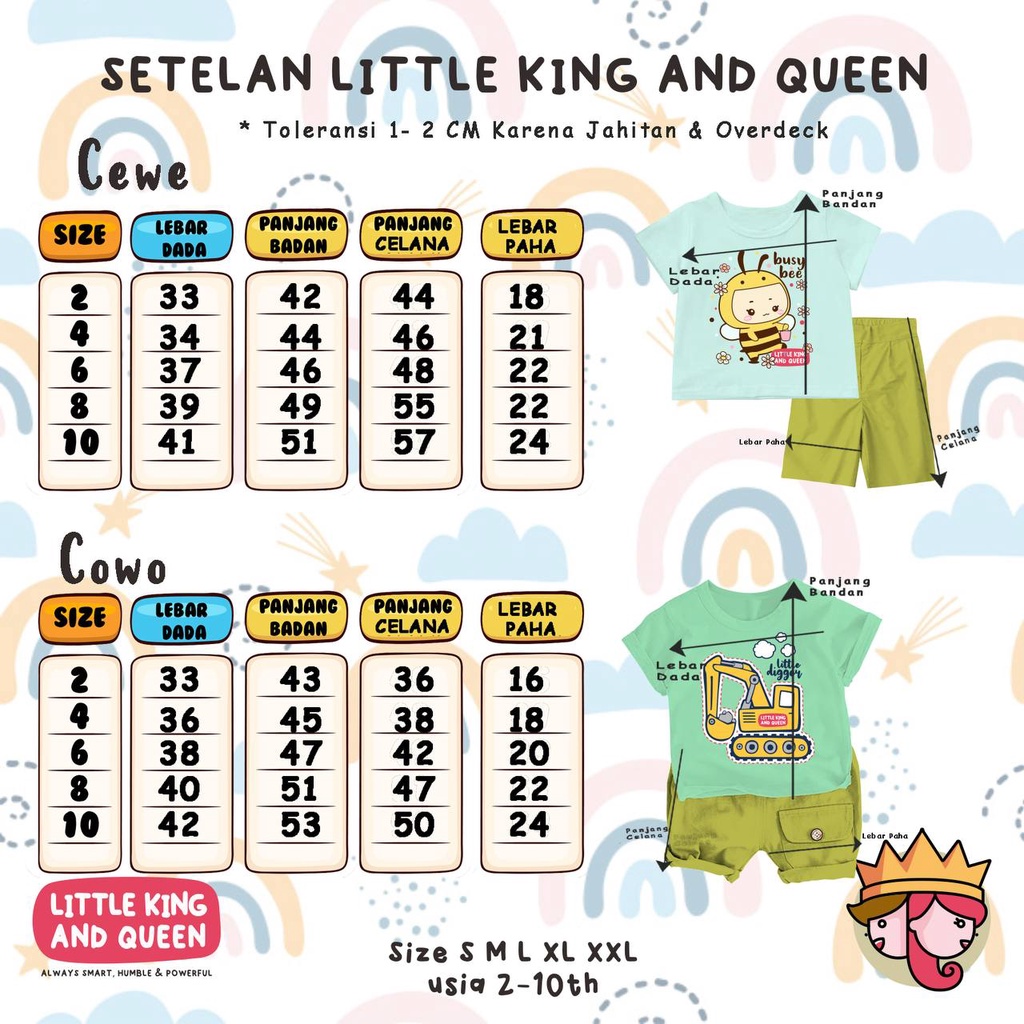 Set Daily Suit Free Bucket Hat Little King &amp; Queen