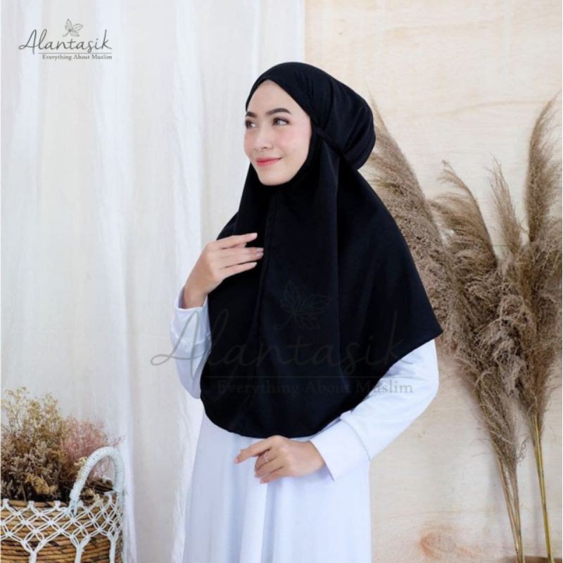 Alantasik - Bergo Siria Tali /KERUDUNG SIMPEL TALI NONPET HIJAB INSTAN TALI NONPET  KHIMAR R.5