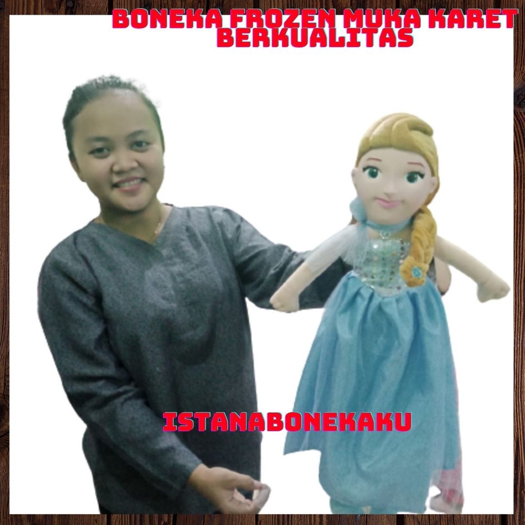 Boneka Frozen Muka Karet Cantik Berkualitas