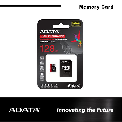 ADATA High Endurance MICRO SDXC/SDHC UHS-I Card 128GB - RED