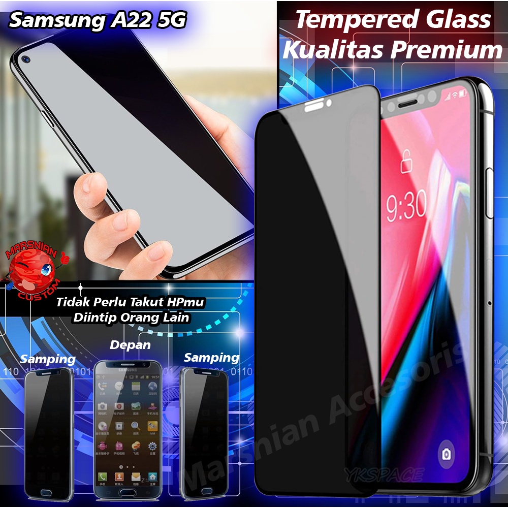 Tempered Glass Samsung A22 5G Kualitas Premium Anti Minyak Anti Gores Anti Noda Anti Silau / Pelindu
