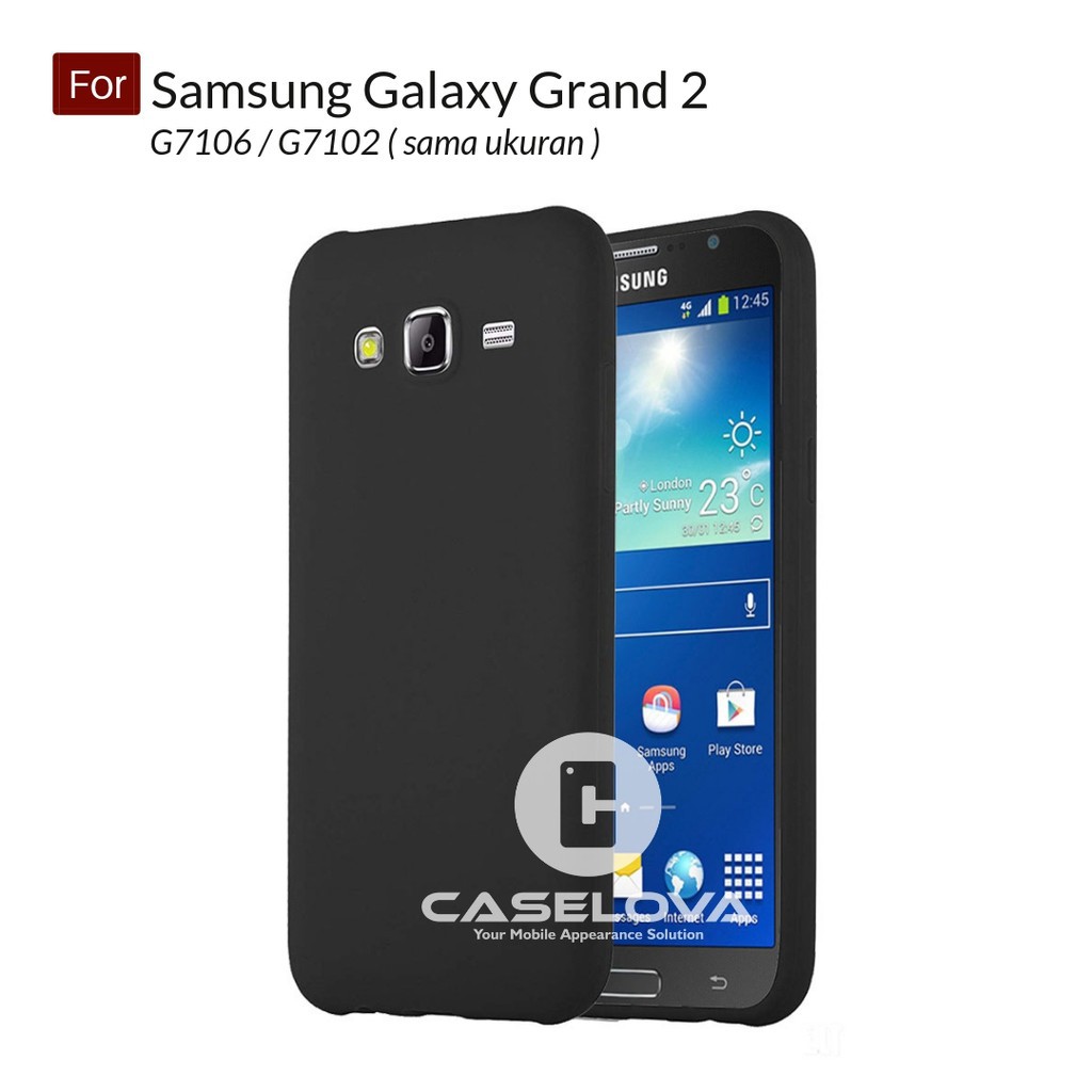 Sofcase HP Hitam Kesing HP Condom Case SAMSUNG Grand Duos G7106 Matte Lentur Black Premium Cesing
