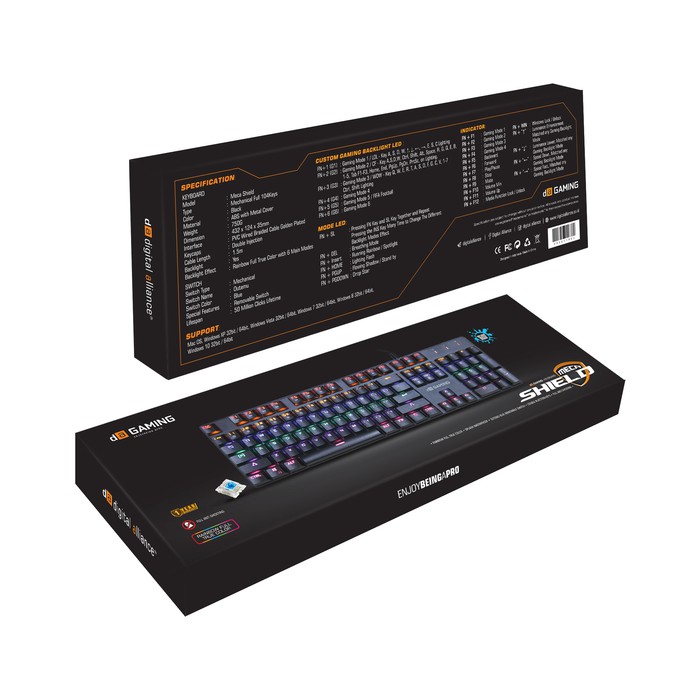 Digital Alliance Meca Shield Mechanical Gaming Keyboard DA Meca Shild