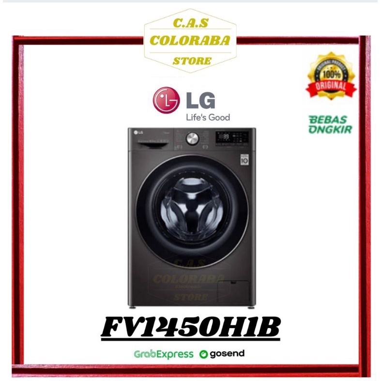 MESIN CUCI LG FRONT LOADING 10,5Kg FV1450H1B | LG MESIN CUCI HF1405H1B