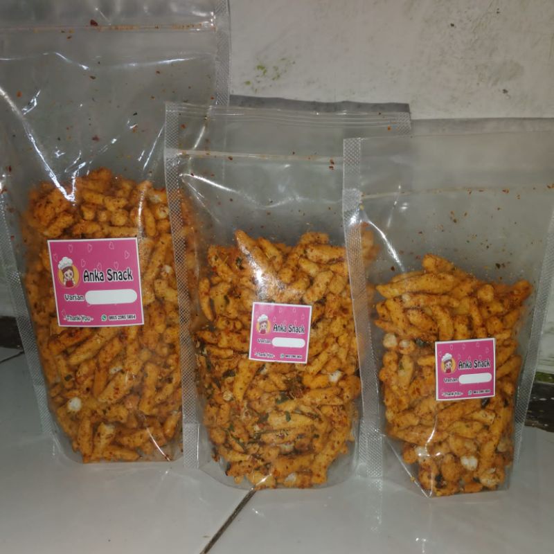 

Basreng pedas daun jeruk ukuran 250/150/100gr