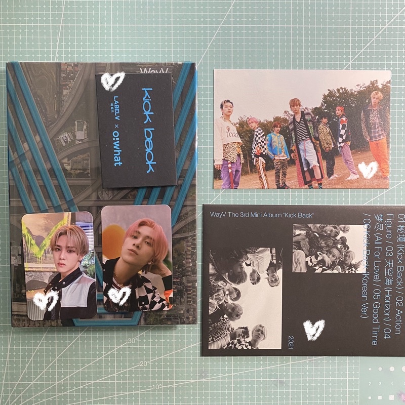 FULLSET KICK BACK WAYV Album Kun Photocard Hendery Owhat Benefit