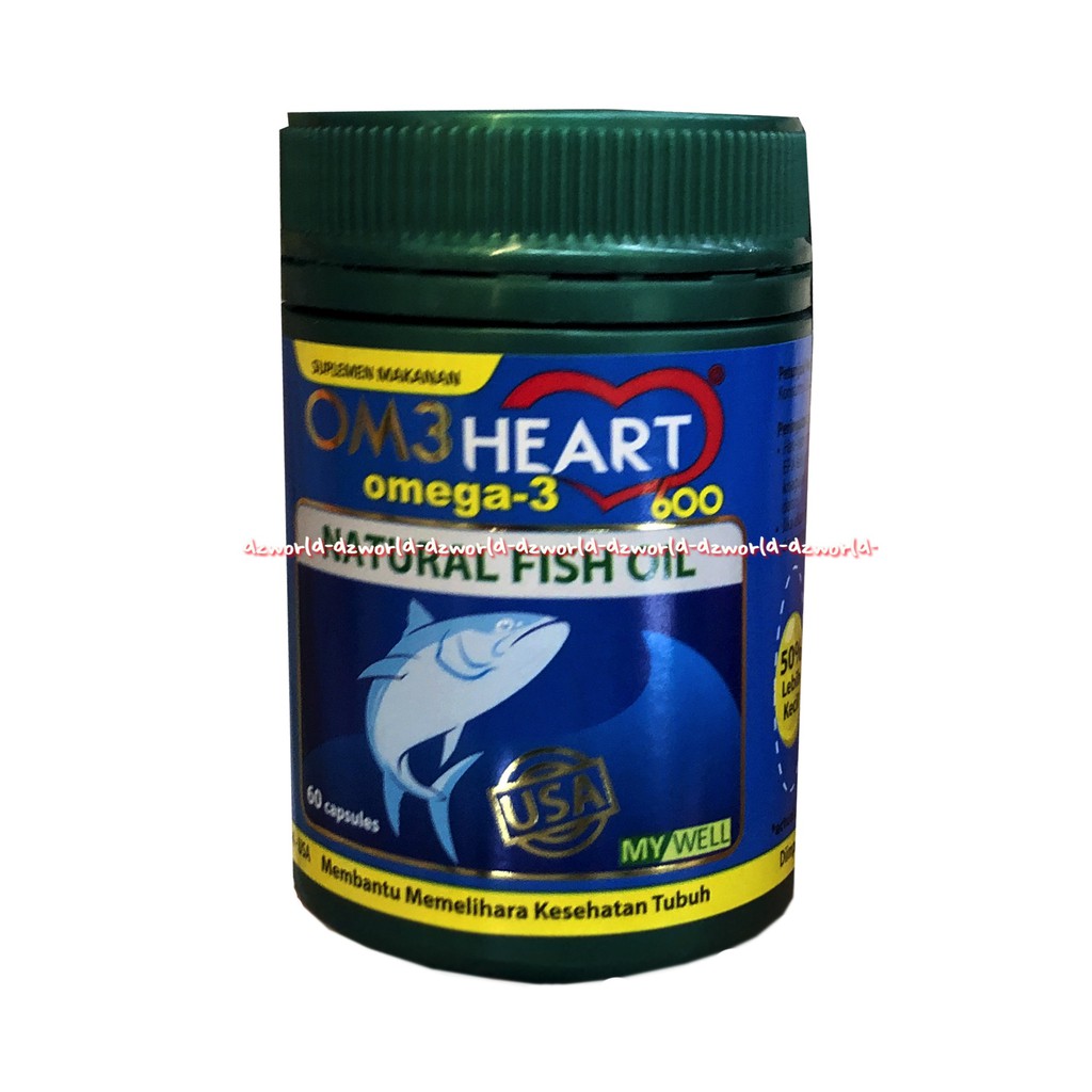 Om3 Heart 600 Omega 3 Natural Fish Oil 60Capsuls Om3Heart Ome Heart