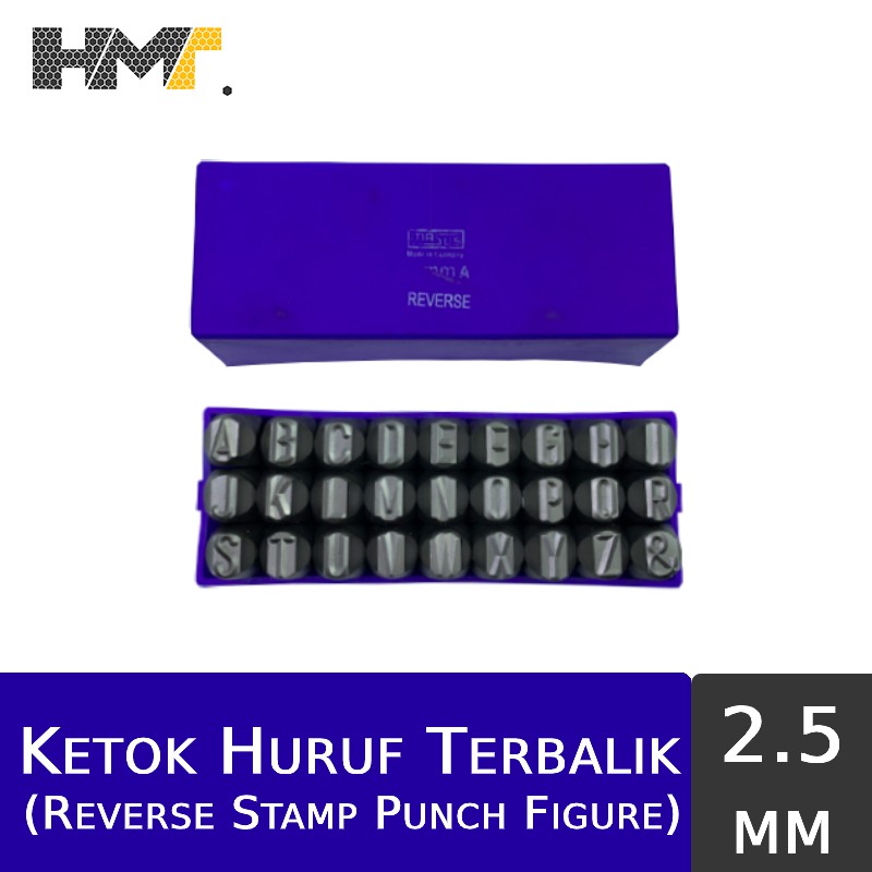 

MASUS Ketok Huruf Terbalik (A-Z) 2.5mm / Letter (A-Z) Reverse Stamp Punch Figure