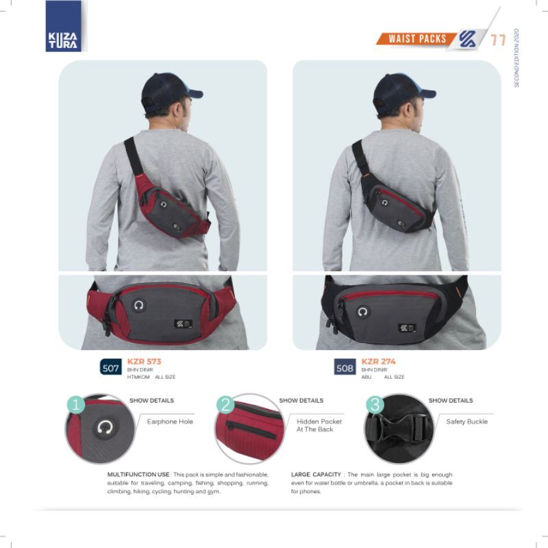 ARGL Tas Selempang Waistbag Pria Kecil Tas Pinggang Cowok Distro Casual Simpel