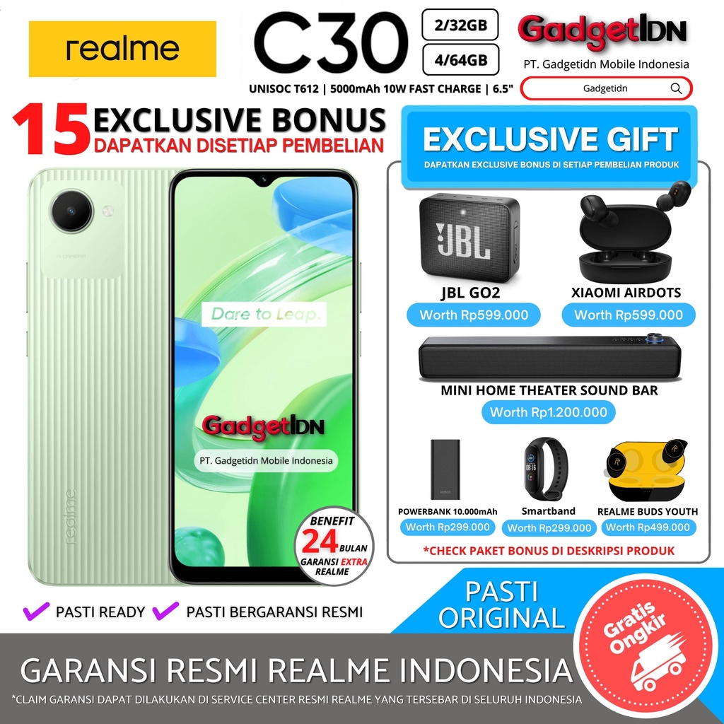 REALME C30 2/32GB 4/46GB GARANSI RESMI REALME