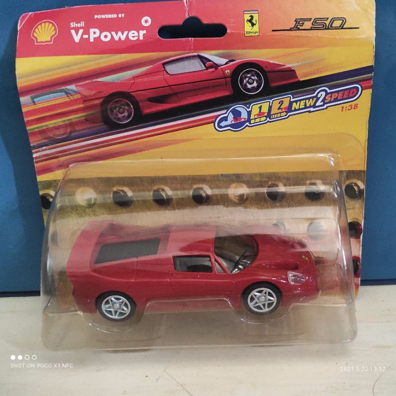 Hotwheels Ferrari F50 Shell V Power 1:38 Mainan Mobilan