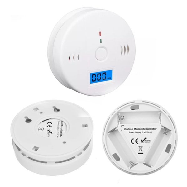 Smoke Alarm LCD Deteksi Asap Dan Gas Karbon Monoksida Sensor Nirkabel