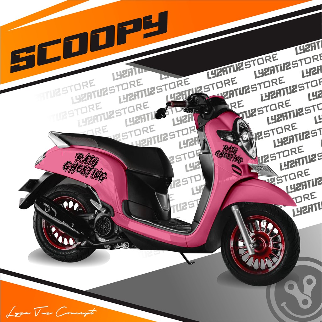 stiker cutting scoopy ratu ghosting keren kekinian