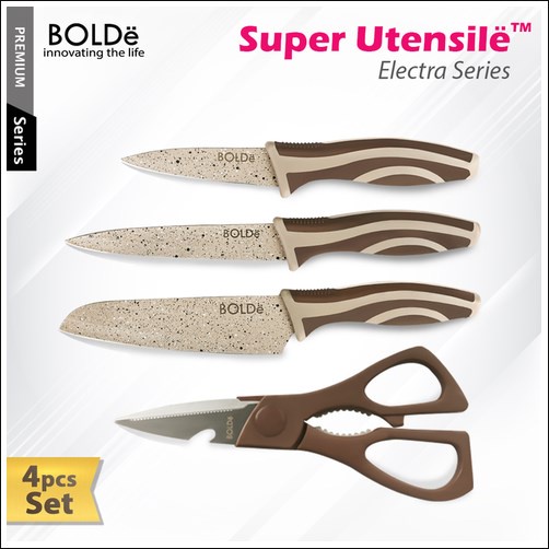 Pisau Set / Super UTENSILE Electra series BOLDe / Pisau Set BOLDe / Knife Set / Pisau Dapur / Pisau Viral
