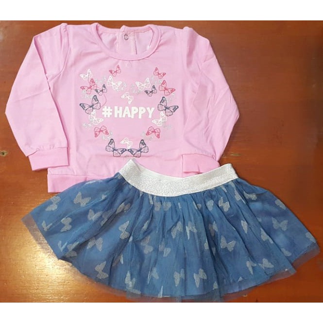 SALE! Setelan 2in1 Rok Tutu Anak Bayi Import