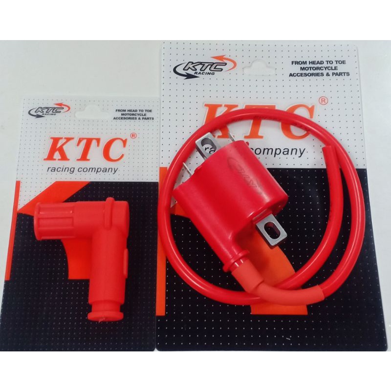 KOIL/COIL RACING KTC FI INJEKSI + KOP BUSI KTC UNIVERSAL BEBEK DAN MATIC BEAT FI BEAT ESP VARIO 125/