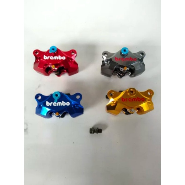kaliper brembo 2p 2 piston merah gold biru grey universal