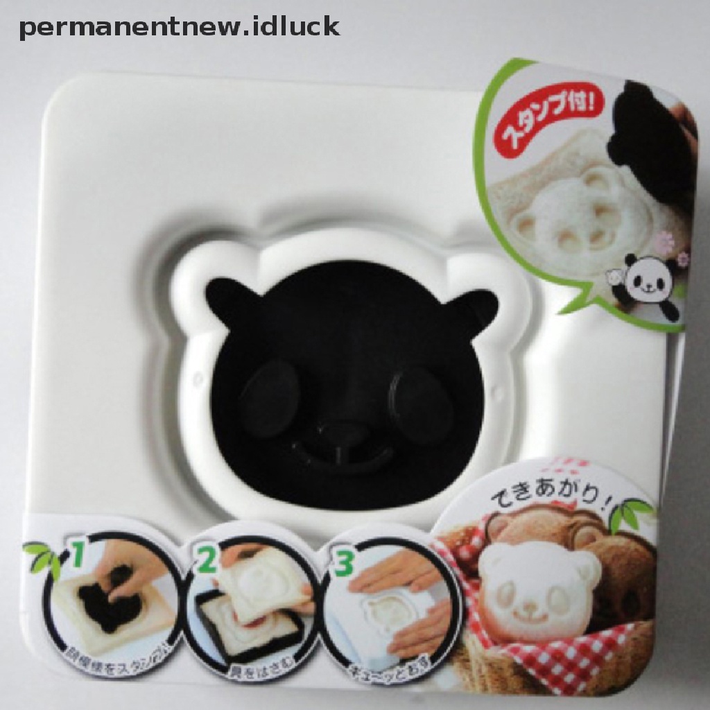 Cetakan Pemotong Kue Roti Sandwich Cookies Bento Bentuk Panda Timbul Untuk Dekorasi