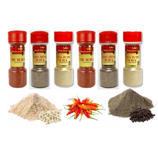 

Bumbu Kitchen Lada Hitam, Putih dan Cabe Bubuk