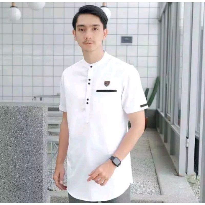 BAJU MUSLIM PRIA// HEM TOYOBO// ATASAN LENGAN PENDEK// KOKO KURTA LENGAN PENDEK KATUN PREMIUM VIRAL KEKINIAN 2022