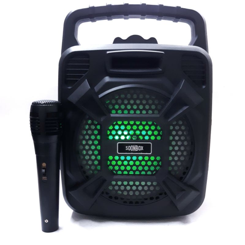 Speaker Karaoke Bluetooth Soonbox S6508 6.5inch Plus Mic Speaker Wireless