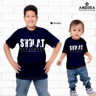  Kaos  Muslim Andira Couple  Ayah dan Anak Sholat Berjamaah 