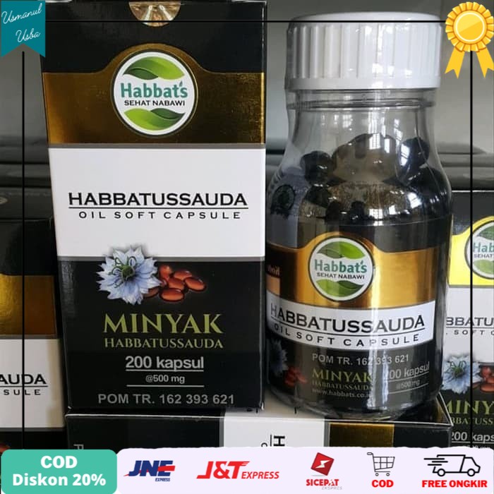

◾COD◾ Habbats Habbatussauda Oil Soft Capsule isi 200 . Habats
