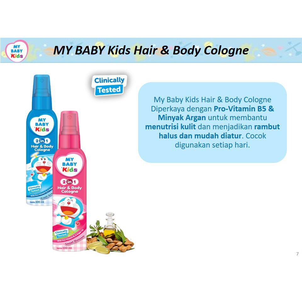 MY BABY Kids 2 in 1 Hair & Body Cologne 100mL/2 pcs – MInyak Wangi Anak – My Baby >>> top1shop >>> shopee.co.id