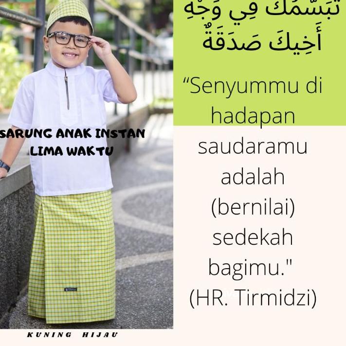 11.11 Promo Brand Warna baru "BIRU LANGIT" Sarung Rok Anak Instan.