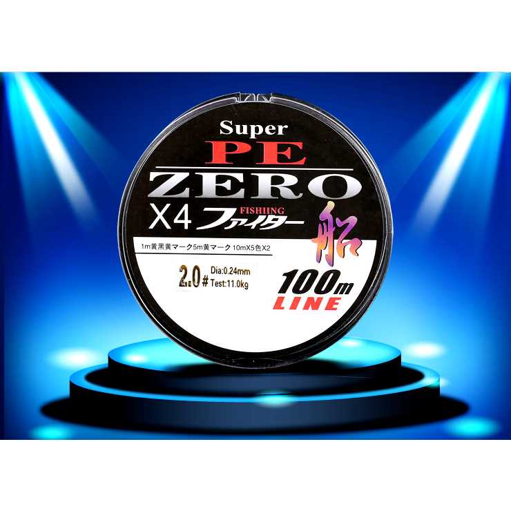 Zero Senar Benang Tali Pancing Super PE 4 Braid Line 100 Meter / Senar pancing PE Kuat Anti Kriting Galatama / Tali Senar PE Super Kuat Pancing Laut Sungai Tidak Mudah Putus / Benang Pancing Waterline Falcon Daiwa / Senar PE Asli Waterline Murah Original