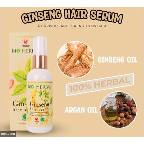 ANEKA - BIO HERBAL GINSENG HAIR SERUM 60ML - SERUM RAMBUT BIO HERBAL ORIGINAL BPOM 60ML - HAIR SERUM