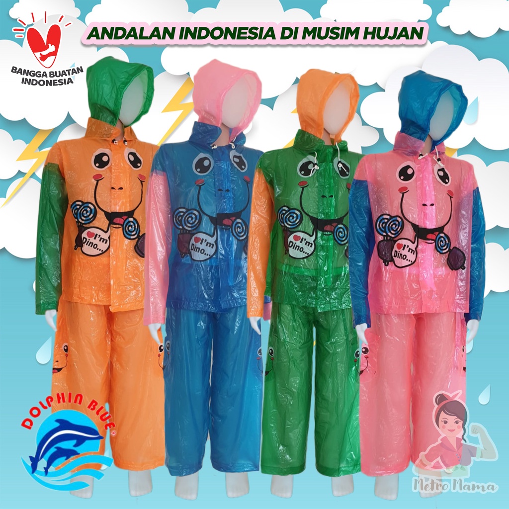 Jas Hujan Anak Jaket Celana BIG KID Raincoat DOLPHIN KID 940