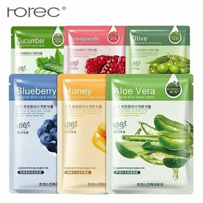 Rorec / Hchana Sheet Mask All Varian // Masker Wajah Rorec BIMG