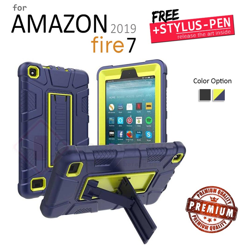 Amazon Fire 7 2019 Kindle - 2in1 Heavy Sharp Armor Case Cover