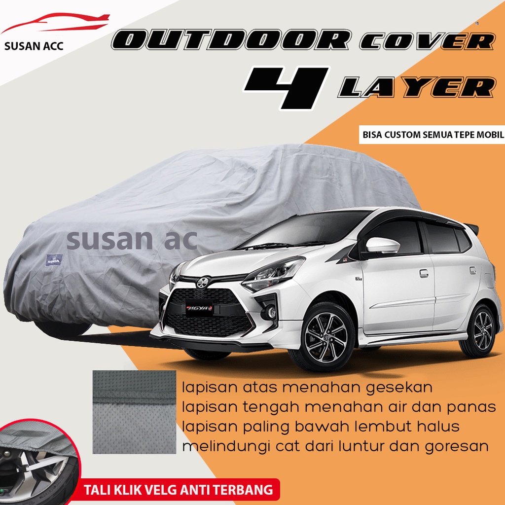 AGYA Body Cover Mobil Agya Sarung Mobil agya/agya trd/agya tebal/agya waterproof/agya gr sport 2022/new agya/all new agya/agya 2022/ayla/ayla tebal/new ayla/ayla outdoor/ayla waterproof/ayla 2022/ayla terbaru 2022/brio/mobilio/civic/civic fd/civci genio