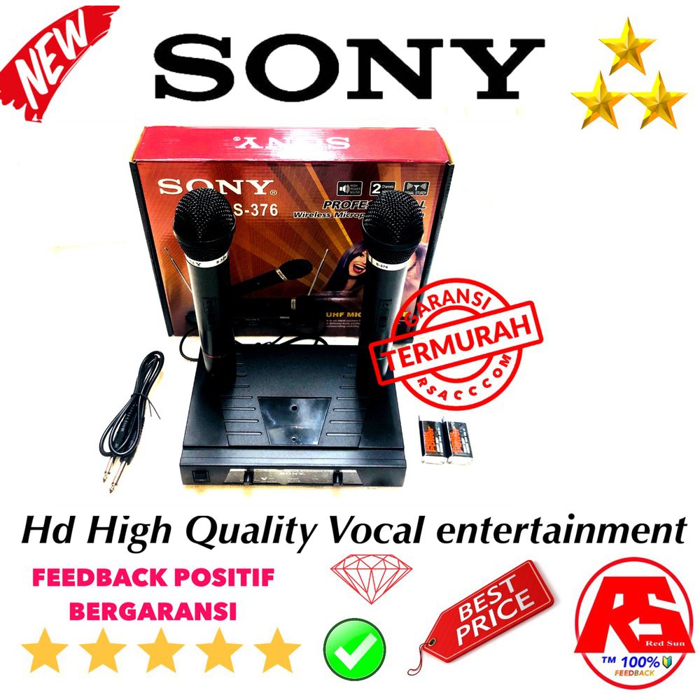 MIC wireless SONY SN376 tanpa kabel karaoke vokal