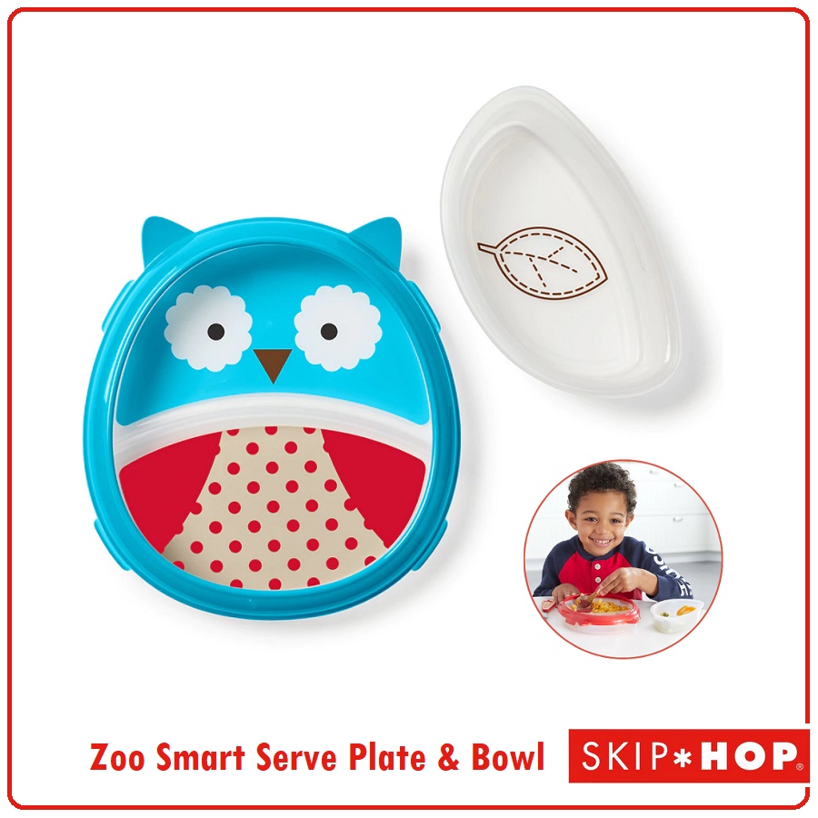 Skiphop Zoo Smart Serve Plate &amp; Bowl