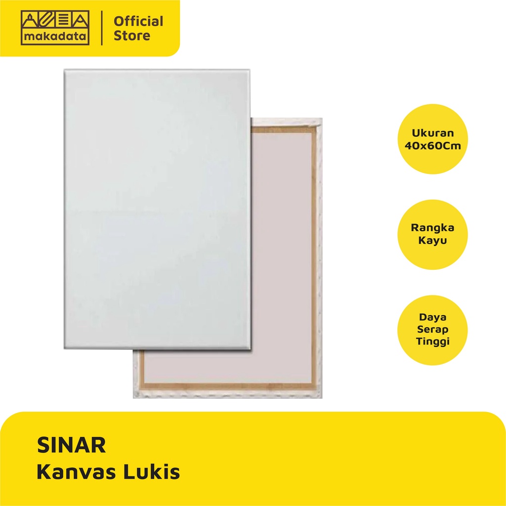 

KANVAS LUKIS SINAR PUTIH POLOS UKURAN 40 X 60 CM MURAH
