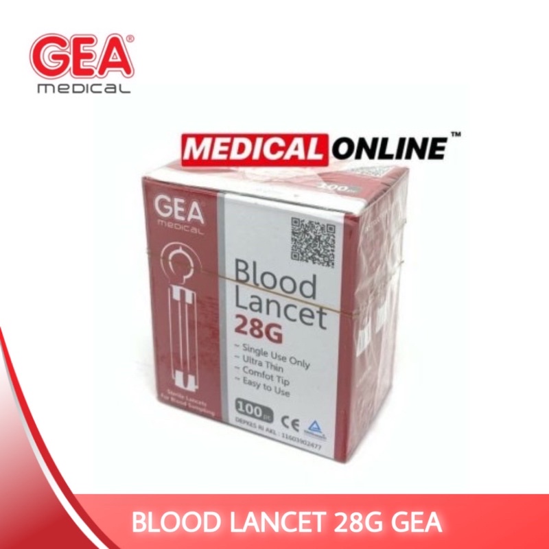 BLOOD LANCET GEA ISI 100 PER BOX LANCING ORIGINAL MEDICAL ONLINE