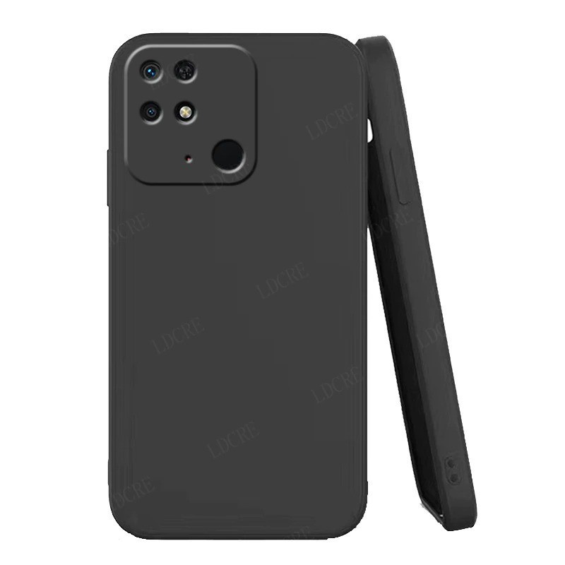 REDMI 12C / 10C COVER SOFT CASE PREMIUM MACARON BLACK SILICONE SOFTCASE