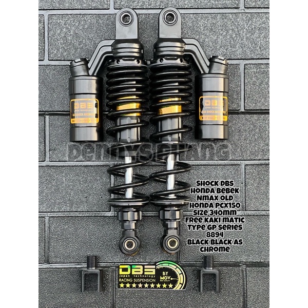 SHOCKBREAKER TABUNG RX KING CB 100 SUPRA KHARISMA UK 320MM dan 340mm DBS ORIGINAL MODEL KTC EXTREAM-Hitam as crom gp 340