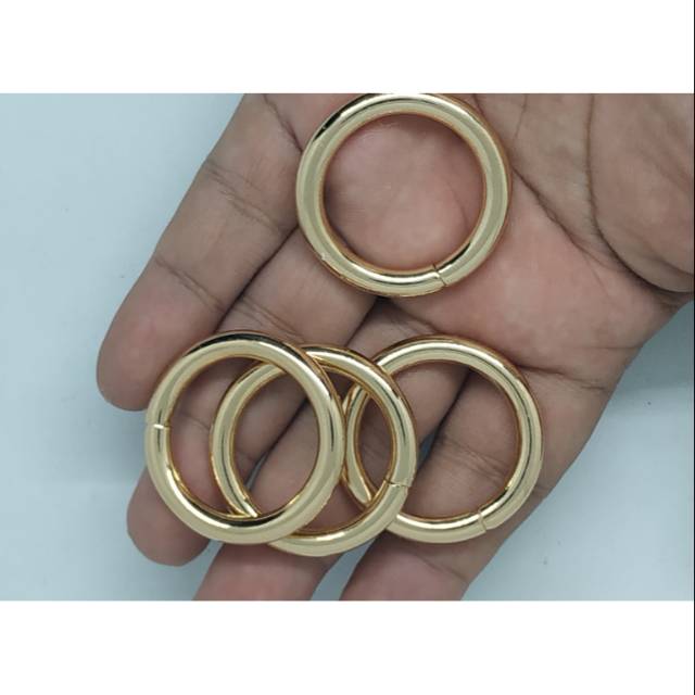 Ring O bulat gold 2.5cm tebal dan bagus bijian