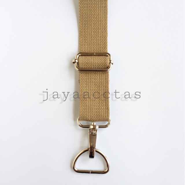 Tali strap sling bag selempang tas 3.8 cm bahan katun cream