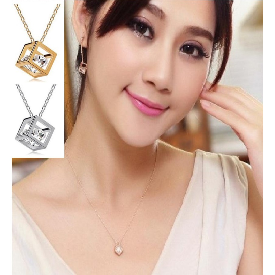 Kalung Rantai Wanita KUBUS Korea Fashion Women Necklace Alloy Aksesoris Cewe