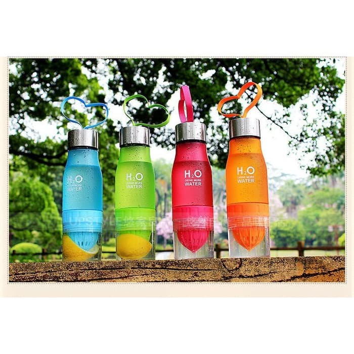 [500gr] LT - [ H20 ] INFUSED WATER BOTTLE 650 ml Murah Unik Botol Minum